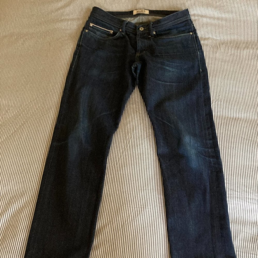 Naked & Famous Denim Men's Weird Guy Midrise Tapered-Leg Indigo Selvedge Jean 32